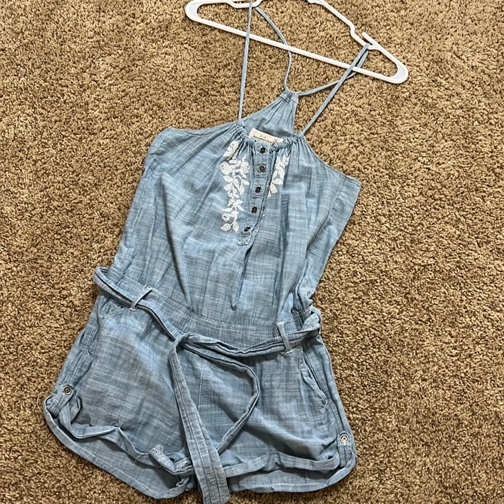Denim boho romper